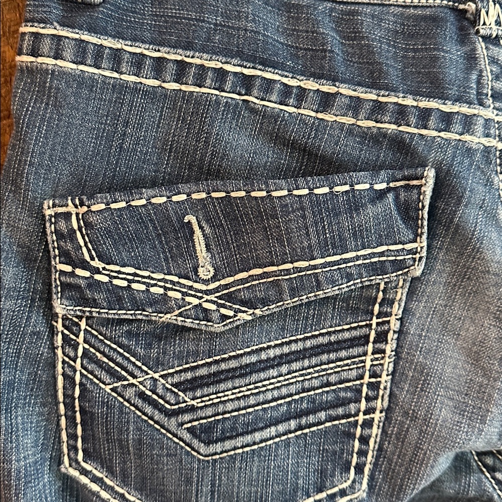 BKE Denim Justin Size 32S 3 Button Fly Flap Back Pockets Bootcut -E4 - Picture 8 of 13